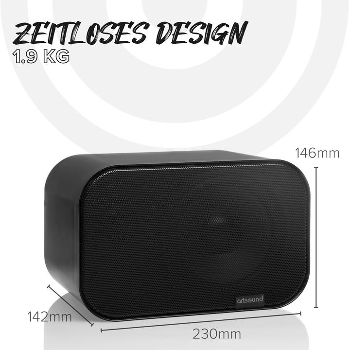 Actual product image Artsound UNI40 B Zwart luidspreker (Set)