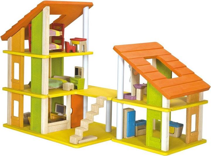 Produktbild Plantoys Chalet Puppenhaus mit Möbel