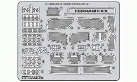 Actual product image Tamiya Ferrari FXX Photo-Etched Parts