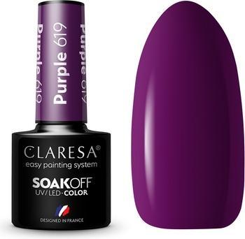 Claresa Soak Off UV/LED Purple hybrid polish 619 5g (Purple, Farblack)