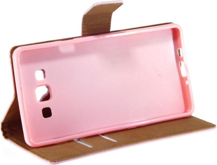 Actual product image OEM Slim Leather Book Case for Galaxy A7 - pink 4250710560882 (Samsung Galaxy A7)