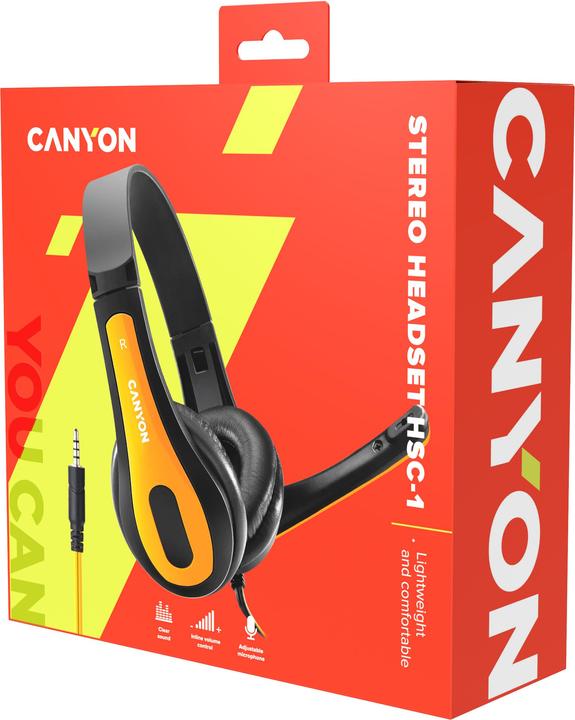 Immagine prodotto Canyon HSC-1 Cuffie ad archetto cablate per chiamate/musica Nero (Cablato)