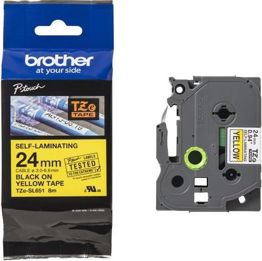 Produktbild Brother TZe-SL651 (2.40 cm, Gelb)