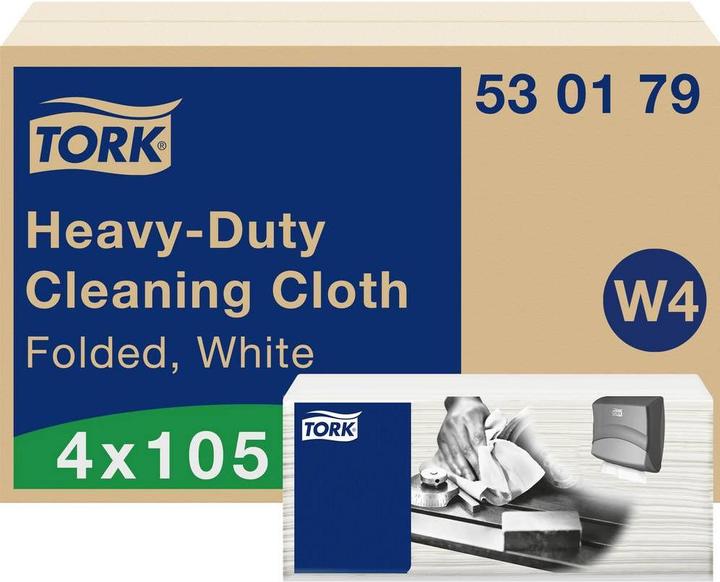 Produktbild Tork Extra Starke Reinigungstücher Weiss W4, Mehrzweck, 4 x 105 Tücher 530179 Anzahl: 420St. (420 Stk.)