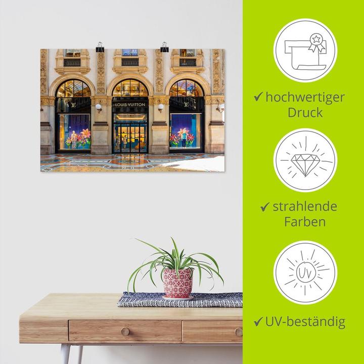 Actual product image Artland Luxury shop window LOUIS VUITTON U4TJ (90 x 60 cm)
