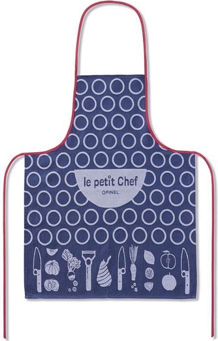 Opinel 001866 Kitchen apron for children cotton blue/red 53 x 69 cm (One size)
