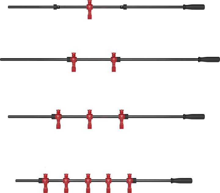 Image du produit Sportime Table de baby-foot de compétition Barre Black Dragon brillante ou mate, 16 mm