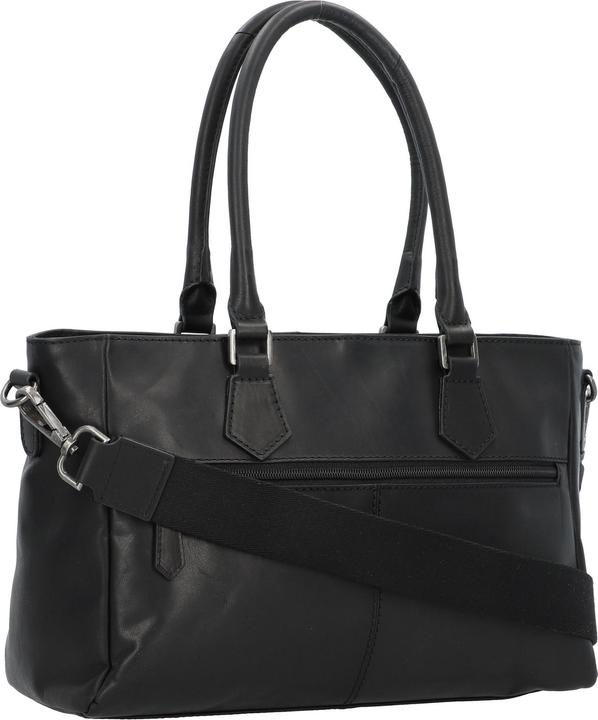 Actual product image Greenburry Pure Black Handbag Leather 33 cm