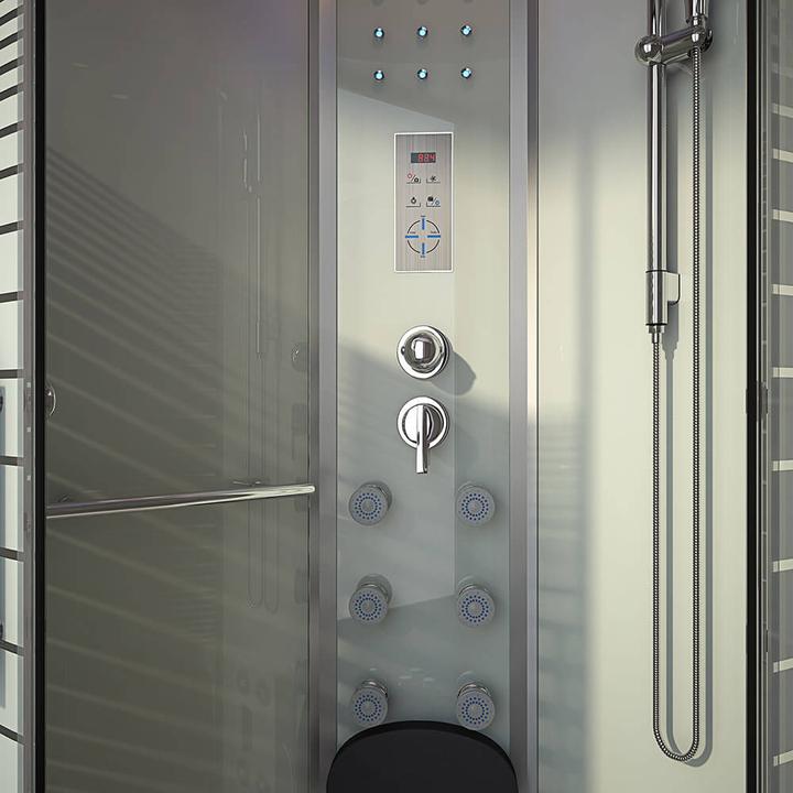 Actual product image Home Deluxe Steam shower with waterfall MANTA L steam sauna, 100x100x220cm