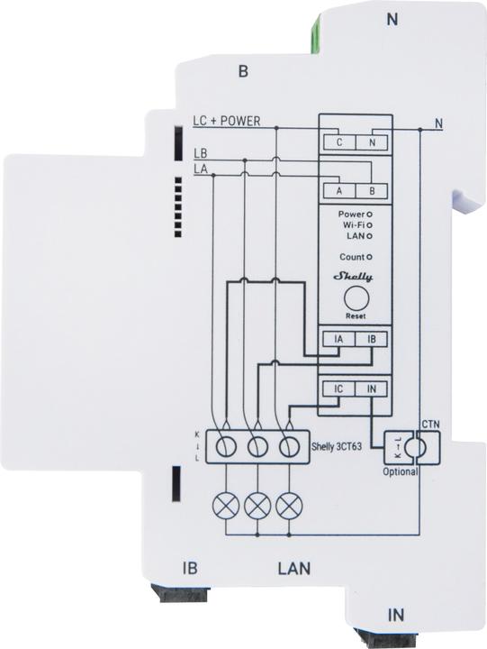 Immagine prodotto Shelly Pro 3EM-3CT 63