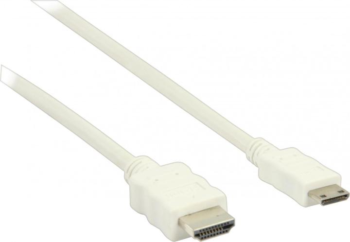 Image du produit Valueline Câble HDMI haute vitesse avec Ethernet HDMI mâle - HDMI mini mâle 2,00 m blanc (2 m, HDMI)