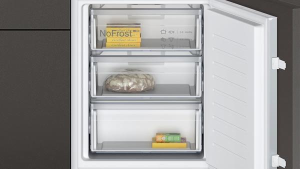 Produktbild Neff N 30, Einbau Kühl-Gefrierkombination mit Gefrierfach unten, 177.2 x 54.1 cm, Schleppscharnier, KI786 (260 l)