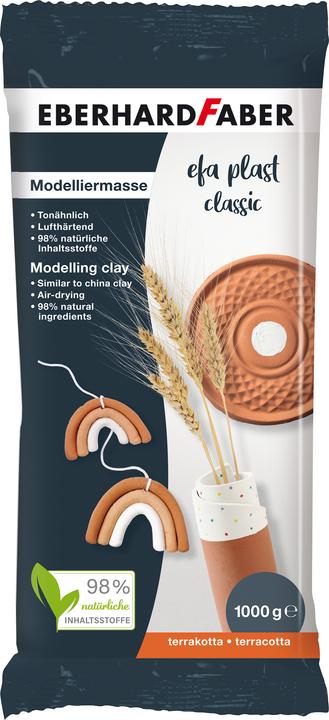 Actual product image EberhardFaber Modeling clay EFA PLAST Classic 1 kg, terracotta