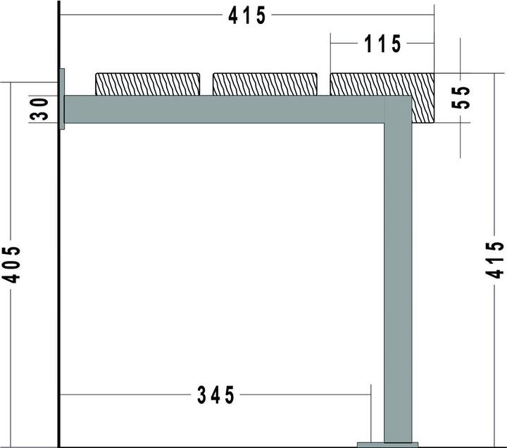 Produktbild Makk Sitzbank-Konsolen für Schulen, Sporthallen, usw. (300 cm)