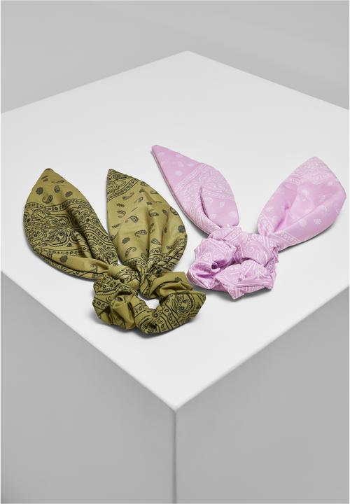 Actual product image Urban Classics Bandana Print Scrunchies With XXL Bow 2-Pack - 17118