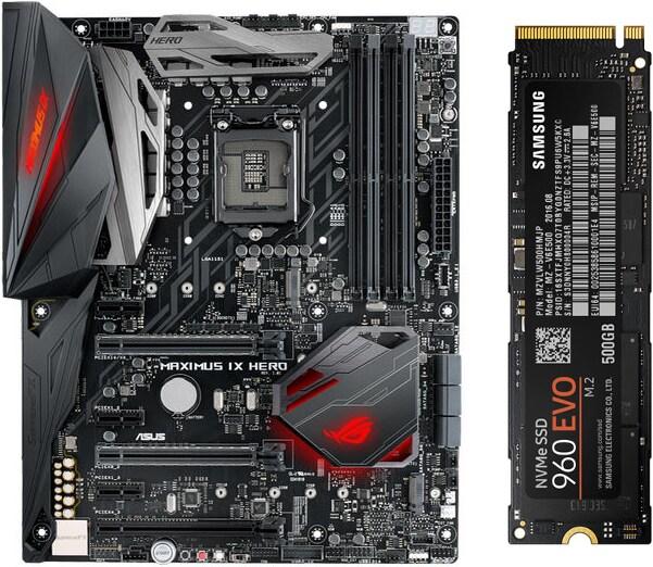Produktbild ASUS MAXIMUS IX HERO + Samsung 960 EVO 500GB