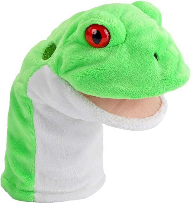 Actual product image Wild Republic Plush Hand Puppet Frog with Sound Wild Call Puppet