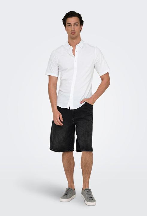 Produktbild Only & Sons Onsrobin Button Under Ss Stretch Shirt (L)