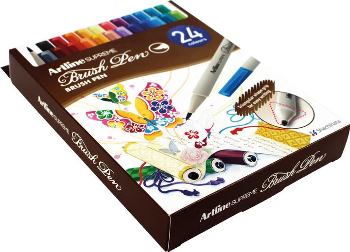 Actual product image Artline Brush Pen Supreme (Sorted, 24 x)