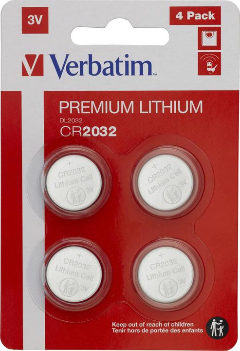 Verbatim CR 2032 (4 pcs., CR2032, 220 mAh)
