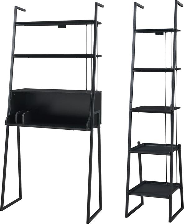 Actual product image En.Casa Furniture set Storfjord 2-pcs. 1x desk, 1x ladder shelf