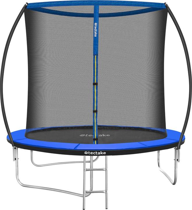 tectake Trampoline Jumpy - tear resistant mat, safety net, padded edges, entry ladder (244 cm)