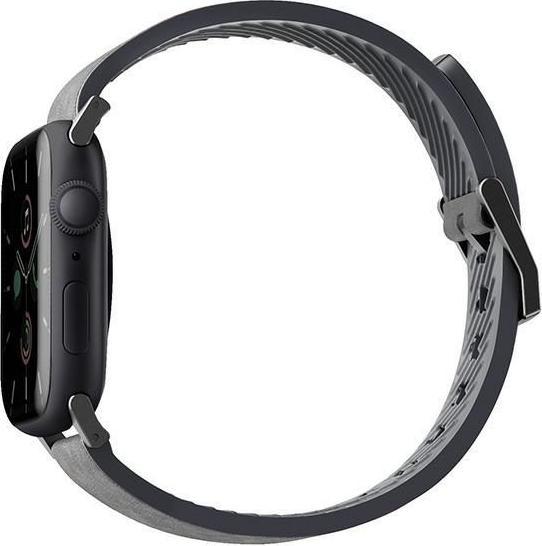 Actual product image Uniq Apple 4/5/6/7/8/SE/ULTRA Smart Watch Strap, Black, 42/44/45mm (45 mm, 44 mm, 42 mm, Silicone, Eco-leather)