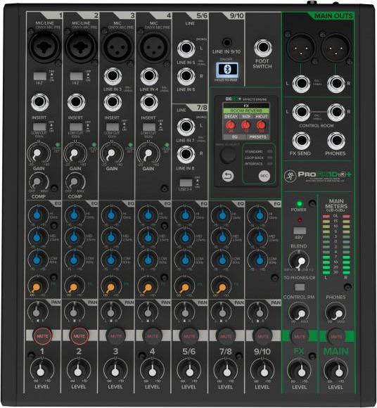 Produktbild Mackie Mischpult ProFX10V3+ Analogmixer mit 2x XLR-Kabel (Studio- und Livemixer)