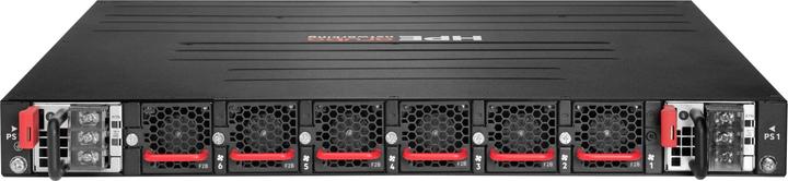 Produktbild HPE E Aruba 8325P Switch Bundle, 32 QSFP28 Ports, Front-to-Back, 6x Fan, 2x AC Power Supply (32 Ports)