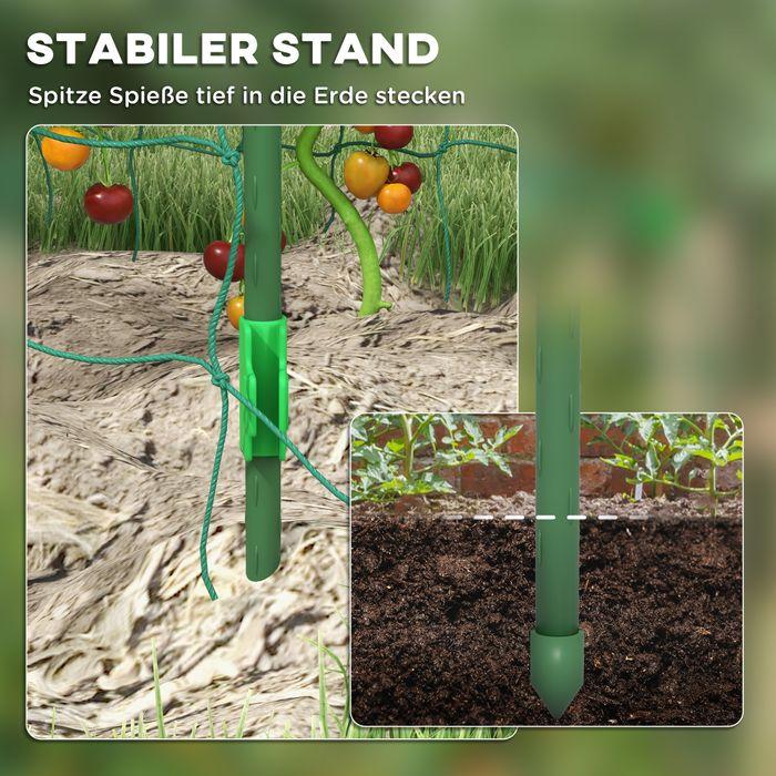 Actual product image Swisshandel24 Trellis, adjustable trellis, with net, steel, green, 144 x 167 x 206 cm (144 cm, 167 cm)