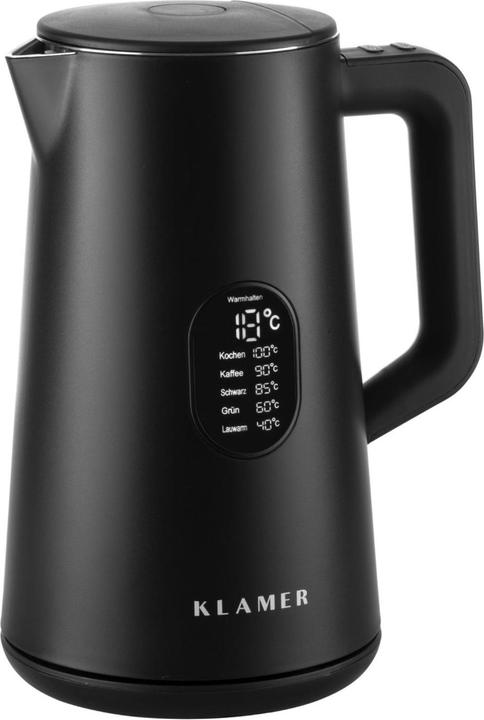 KLAMER Edelstahl Wasserkocher 1.5L 1800W BPA-frei (1.50 l)