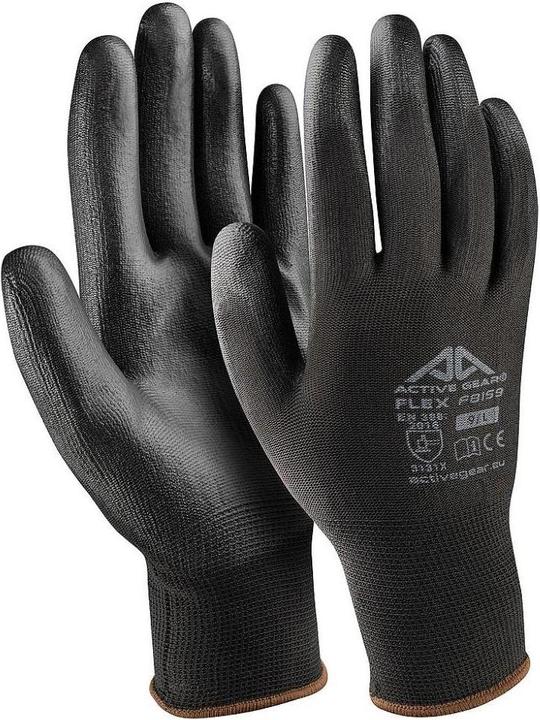 Immagine prodotto Active Gear Guanti neri in poliuretano L, 12 pz. (L)