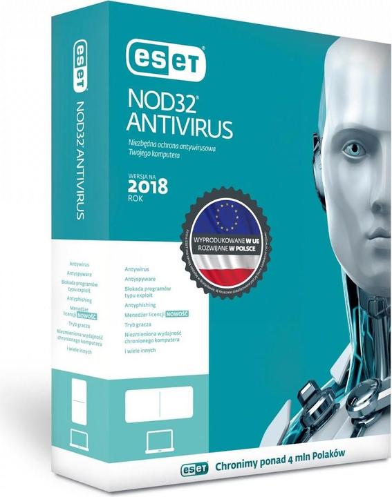 Actual product image ESET NOD32 Antivirus PL Kon 1U 1Y ENA-K-1Y-1D (1 User, 12 months)