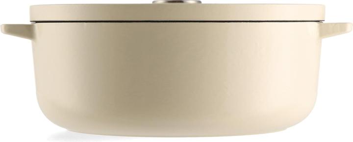 Productafbeelding KitchenAid braadpan 30cm - gemailleerd gietijzer - amandel wit - ovaal (30 cm, Braadpan + kasserol, Gietijzer)