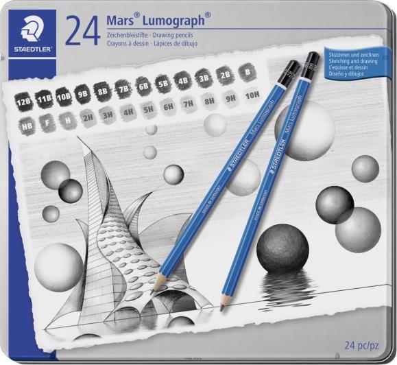 Produktbild Staedtler Mars Lumograph 100 Zeichenbleistifte (2 mm, M, 24 x)