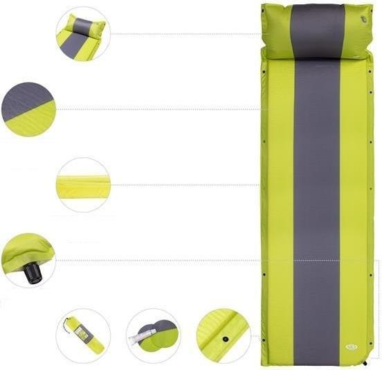 Actual product image Nils Camp Self-inflating mattress with cushion NC4349, green-gray