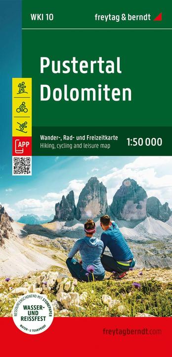 Produktbild Pustertal - Dolomiten, Wander-, Rad- und Freizeitkarte 1:50.000, freytag & berndt, WKI 10