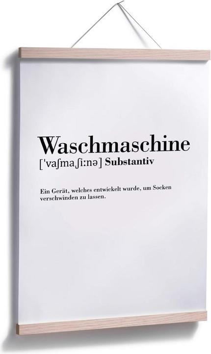 Produktbild Trenddeko Grammatik - Waschmaschine (80 x 100 cm)