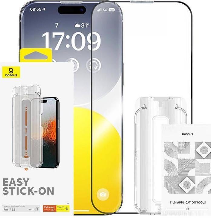 Produktbild Baseus Panzerglas mit Sichtschutz (1 Stück, Apple iPhone 15)
