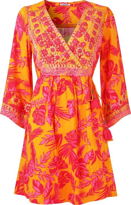 Actual product image Joe Browns Embroidered Neckline Vibrant Print Tunic Dress (10XL)