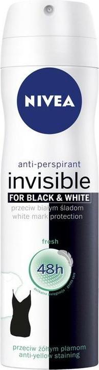 NIVEA Niveaack &White Invisible Fresh Antiperspirant 48H 150Ml (Spray, 150 ml)