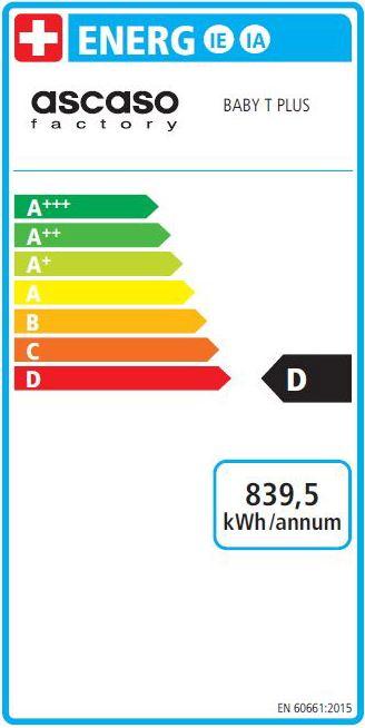 Etichetta energetica Ascaso Baby T Plus