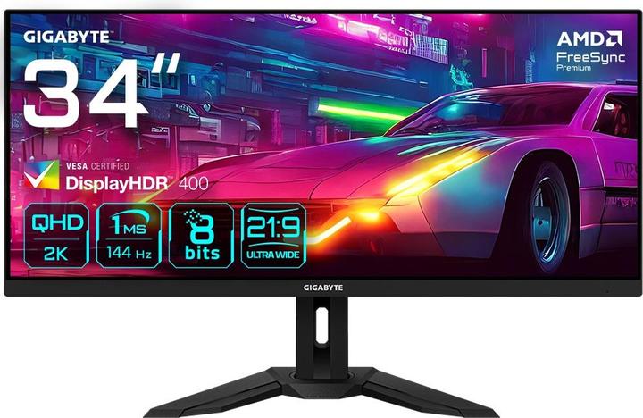 Image du produit Gigabyte M34WQ-EK (3440 x 1440 pixels, 34")