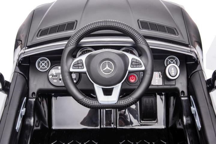 Actual product image Lean Toys Double electric car for children Mercedes SLC 300, black