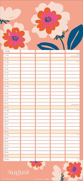 Actual product image Floral total Familienplaner 2026 (German)