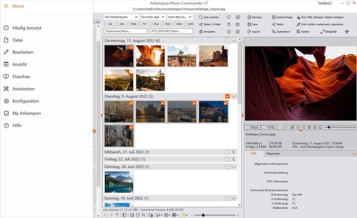 Immagine prodotto Ashampoo Photo Commander 17 ESD, Vollversion, 1 PC, Produktfamilie (1 Utente, 1 Dispositivi/Utenti)