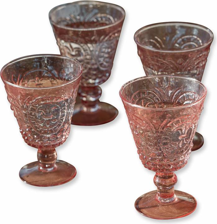 Produktbild Loberon Weingläser 4er Set Sarton rosa (0.25 l, 4 x)