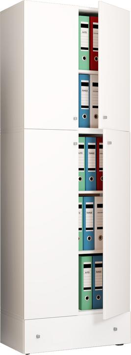 Image du produit VCM Armoire de bureau Armoire à dossiers Lona 5 tiroirs portes battantes (70 x 39 x 200 cm)