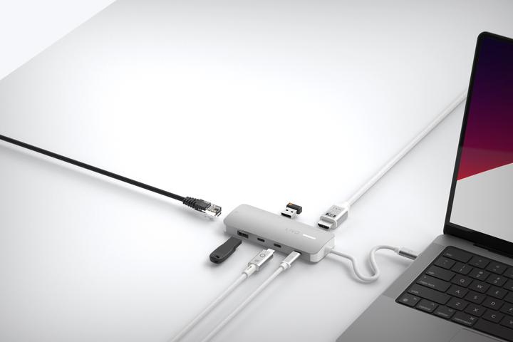 Produktbild LINQ Connects 8in1 PRO USB-C Multiport Hub 140W (USB-C, 8 Ports)