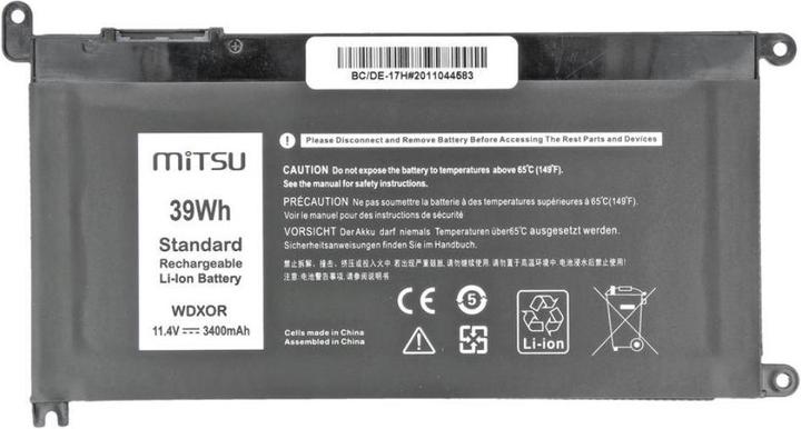 Produktbild Mitsu Dell Vostro 14 (5468), Inspiron 15 (5568) 3400 mAh (39 Wh) 11.4 aimed akumuliatorius (4 Zellen, 3400 mAh)